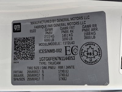 2022 GMC Canyon AT4 - Cloth