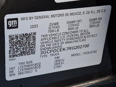 2024 Chevrolet Silverado 1500 Custom Trail Boss