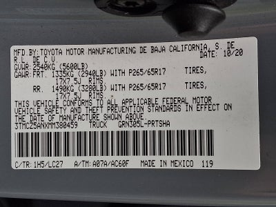 2021 Toyota Tacoma 4WD SR