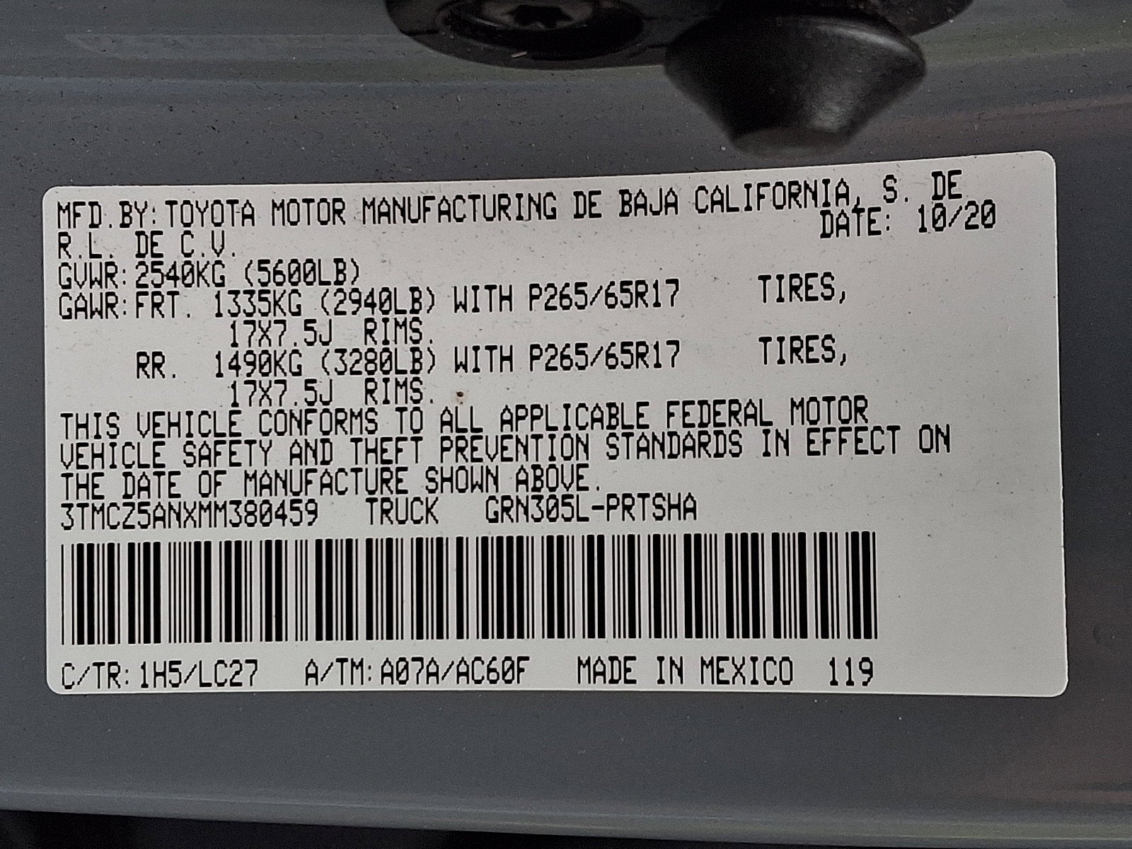 2021 Toyota Tacoma 4WD SR