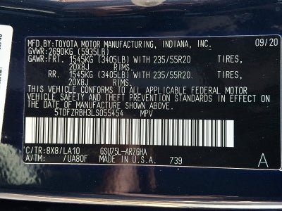 2020 Toyota Highlander Platinum